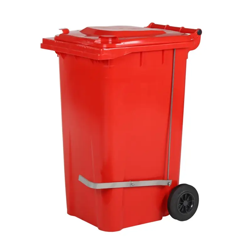 Voetbediening RVS voor 2-wiel 120 liter vuilcontainers