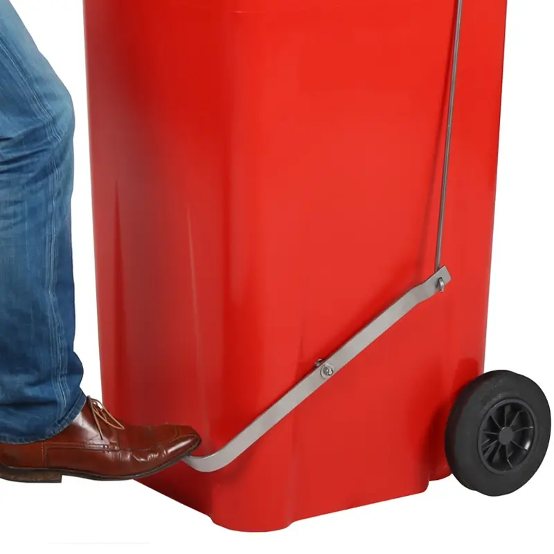Voetbediening RVS voor 2-wiel 120 liter vuilcontainers