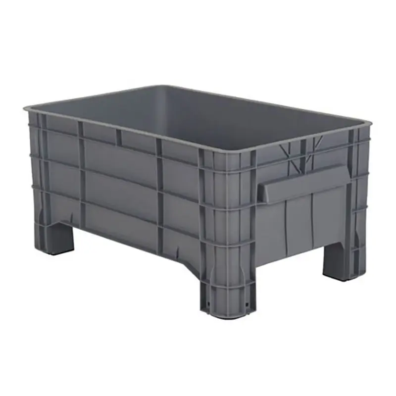 Palletbox mini 4 poten 1040x640x495 mm 188 liter grijs