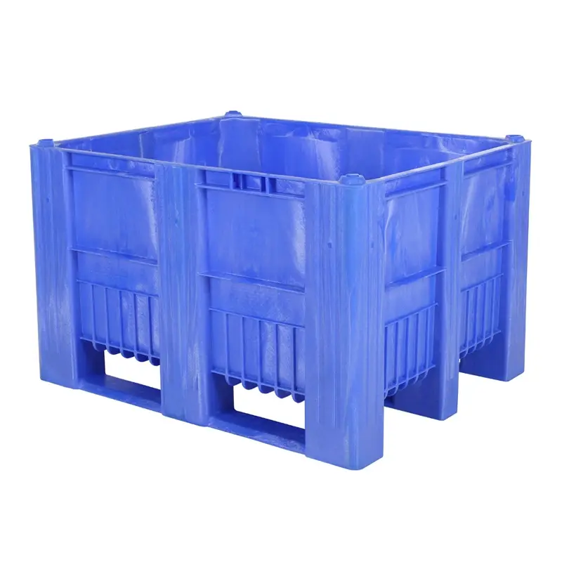 Palletbox CB3 3 sledes 1200x1000x740 mm 610 liter blauw