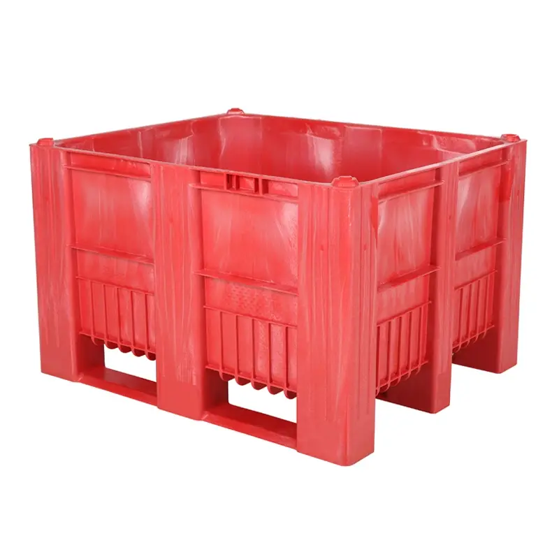 Palletbox CB3 3 sledes 1200x1000x740 mm 610 liter rood