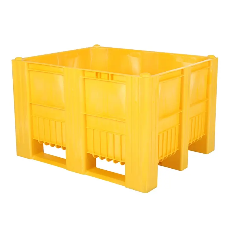 Palletbox CB3 3 sledes 1200x1000x740 mm 610 liter geel