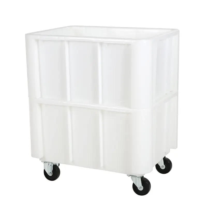 Stapelbak verrijdbaar Euronorm 800x600x550 mm 140 liter wit
