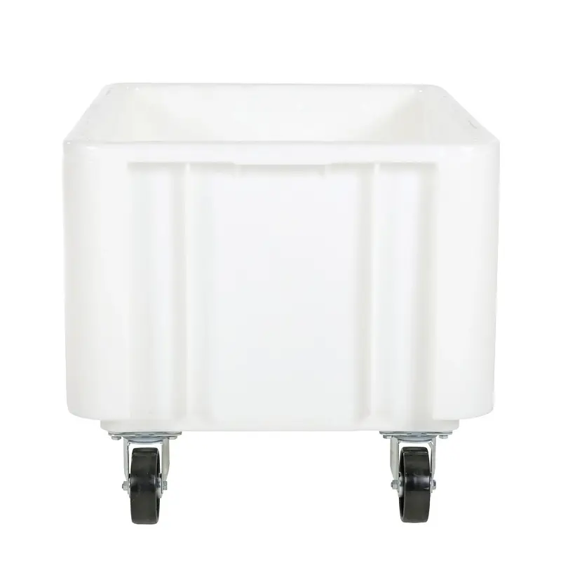 Stapelbak verrijdbaar Euronorm 800x600x550 mm 140 liter wit