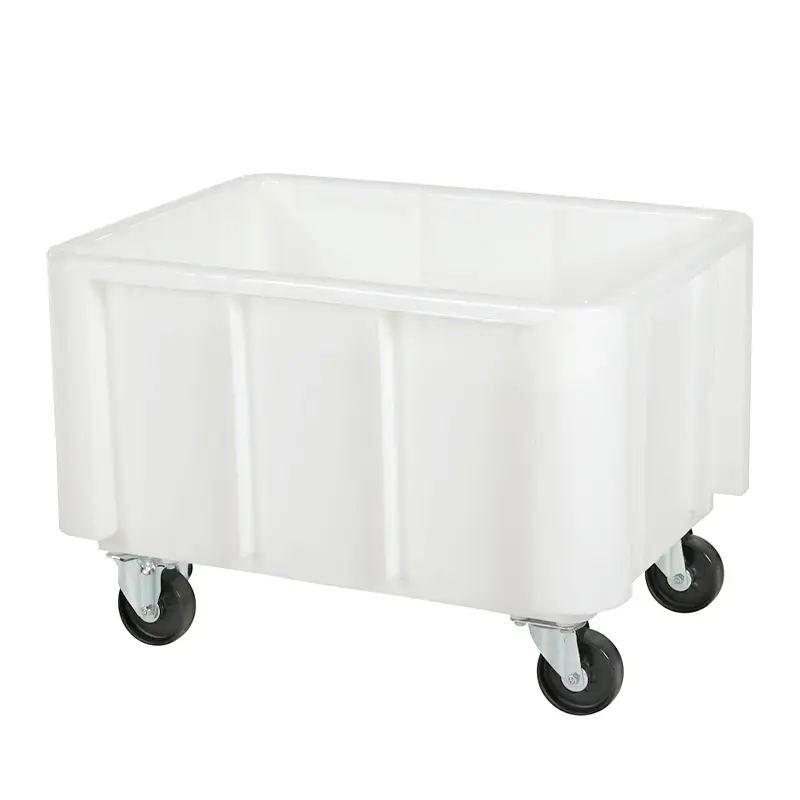 Stapelbak verrijdbaar Euronorm 800x600x550 mm 140 liter wit