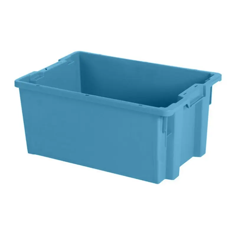 Stapel-nestbare bak Tellus Euronorm 600x400x270 mm 50 liter blauw