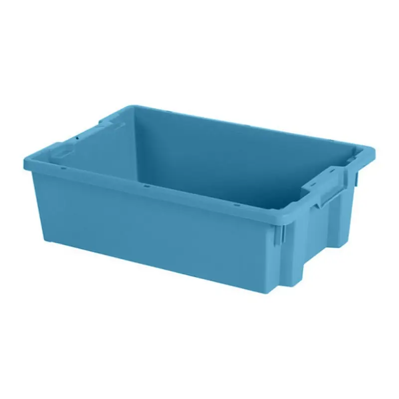 Stapel-nestbare bak Tellus Euronorm 600x400x180 mm 32 liter blauw