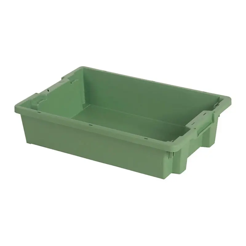 Stapel-nestbare bak Tellus 600x400x120 mm 20 liter groen