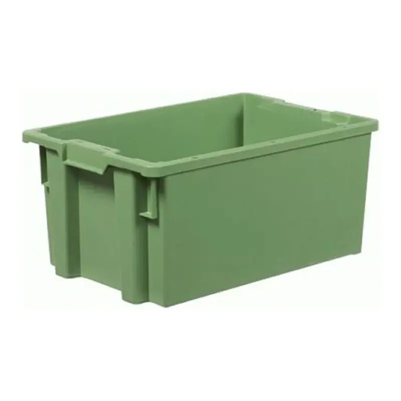 Gesloten stapel-nestbare bak 800x400x350mm 87 liter groen