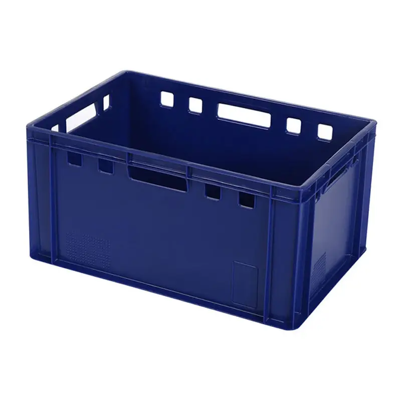 Stapelbak gesloten E3 Euronorm 600x400x300 mm 60 liter blauw
