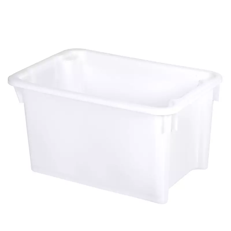 Stapel-nestbare bak Euronorm 600x400x325 mm 50 liter wit