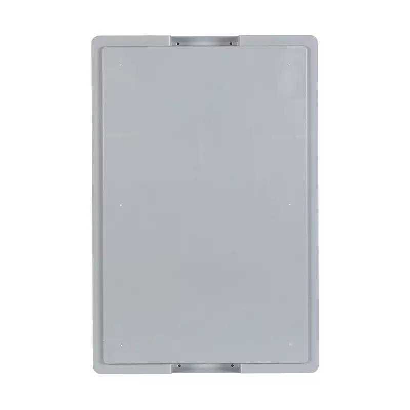 Stapelbak met deksel koffergreep 600x400x185 mm 33 liter grijs