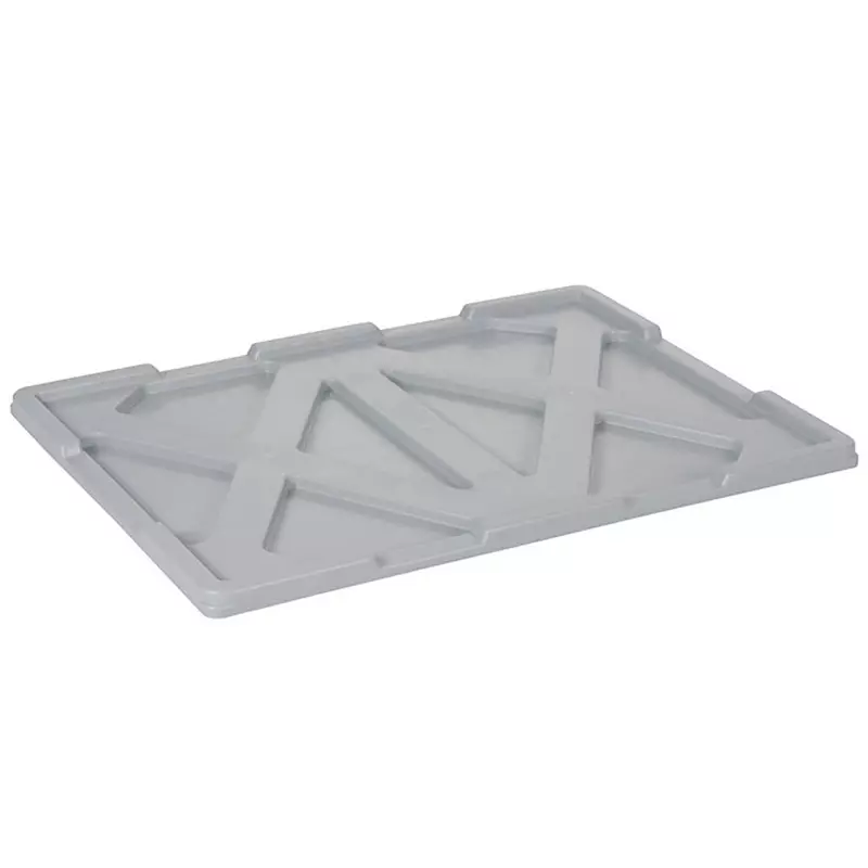Oplegdeksel voor stapelbak Euronorm 800x600 mm grijs
