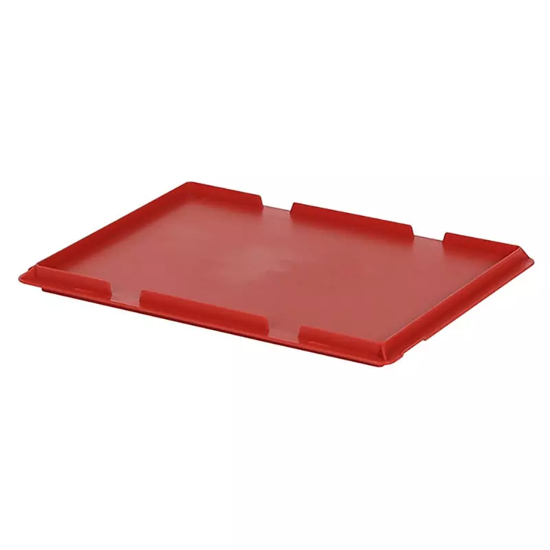 Schanierdeksel voor stapelbak Euronorm 400x300 mm rood