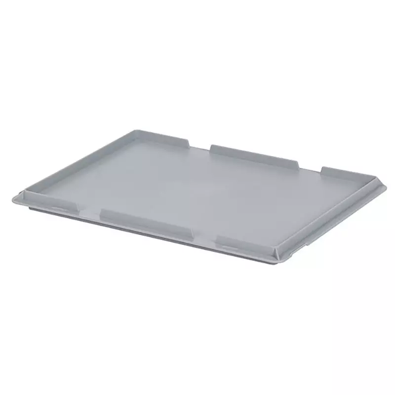 Schanierdeksel voor stapelbak Euronorm 400x300 mm grijs