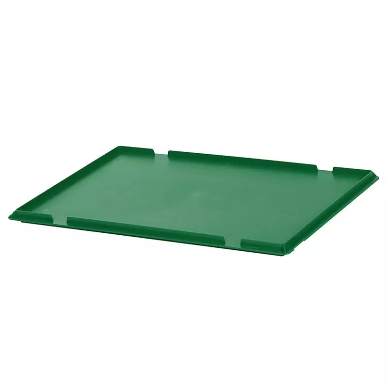 Schanierdeksel Euronorm voor stapelbak 600x400 mm groen