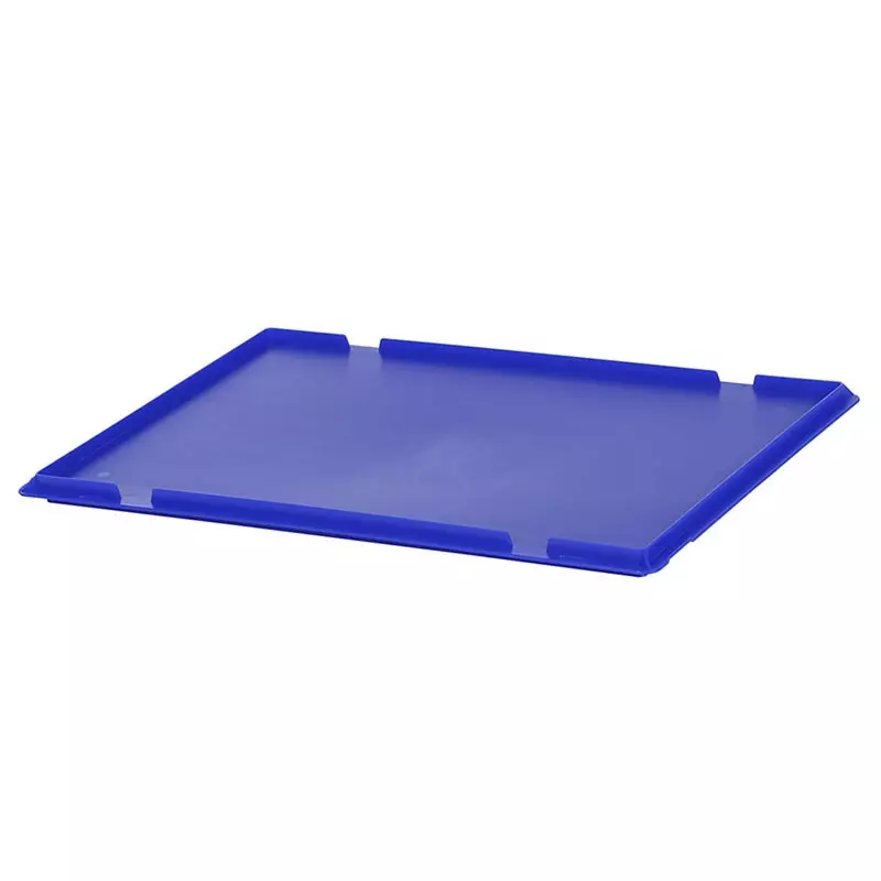 Schanierdeksel Euronorm voor stapelbak 600x400 mm blauw