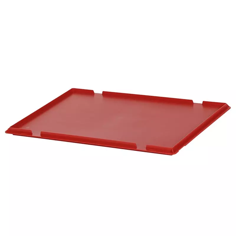 Schanierdeksel Euronorm voor stapelbak 600x400 mm rood