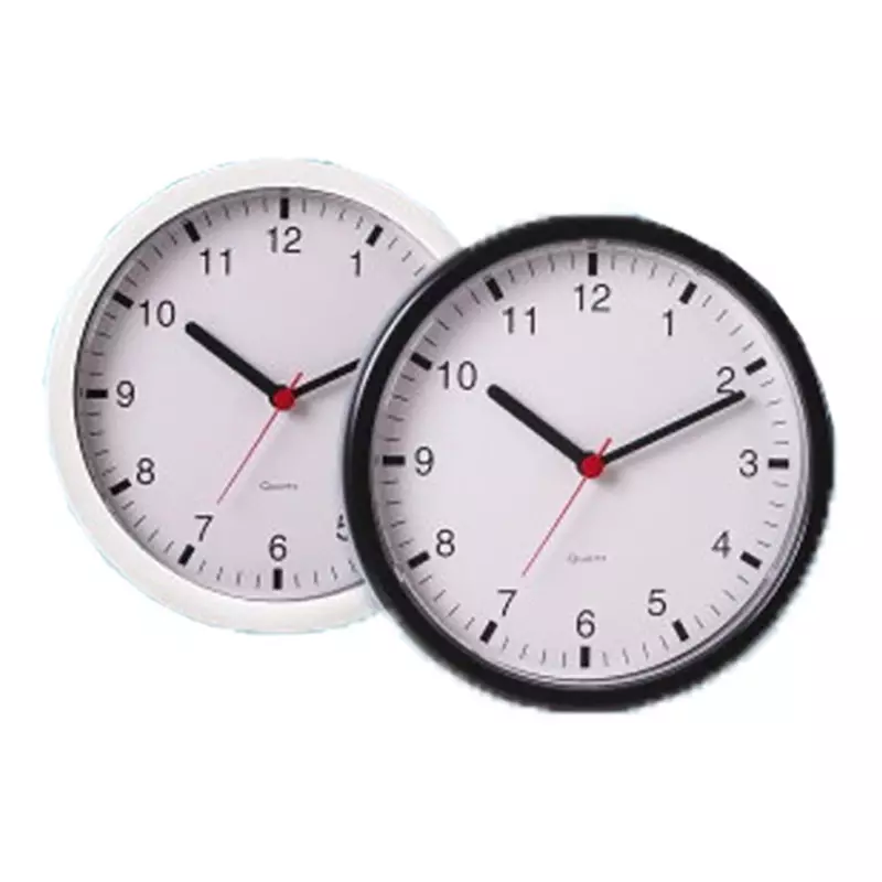 Wandklok kunststof ø245 mm wit