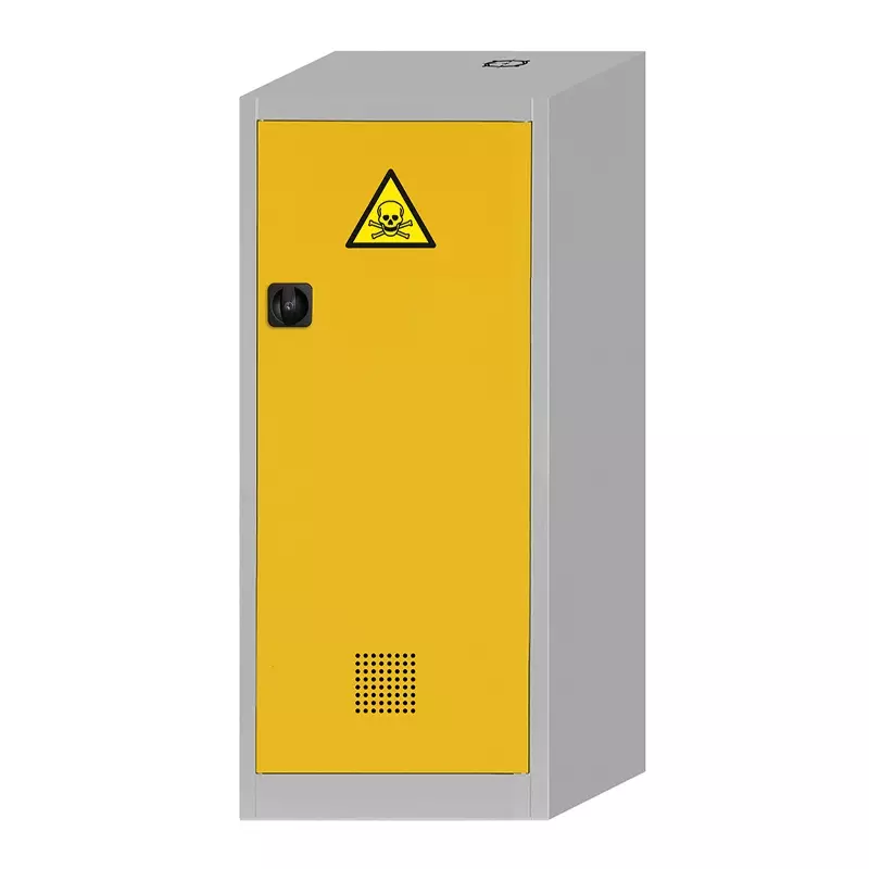 Chemicaliënkast CF.140.060R 600x500x1400 mm grijs/geel