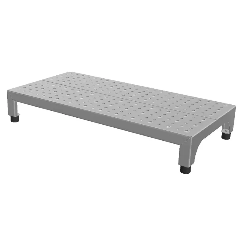 Opstap 1 trede RVS 600x300x100 mm