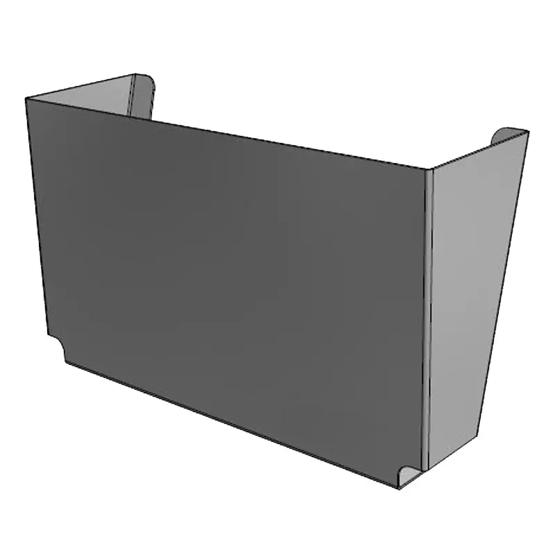 Documenthouder A4 muurbevestiging horizontaal RVS 350x205 mm