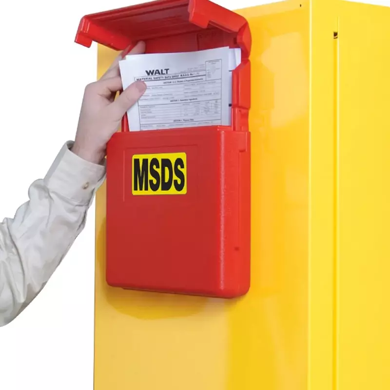Justrite S23303 documentopslagbox medium flip-top opening rood