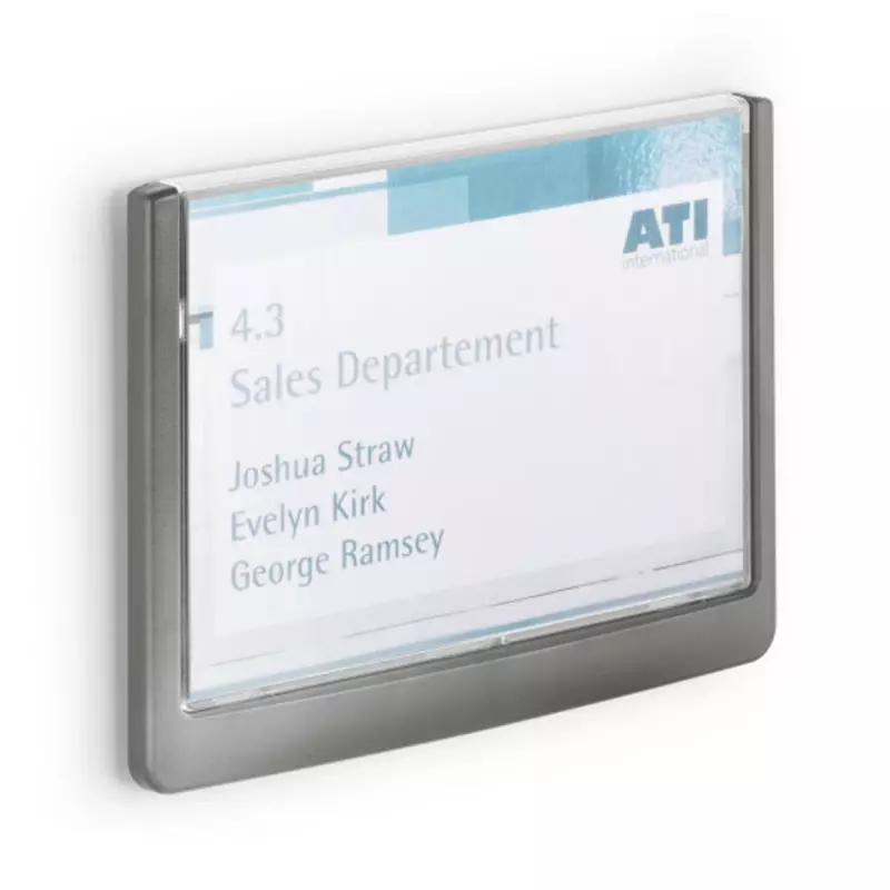 Durable deurbord Click Sign 149x105,5 mm zilvergrijs