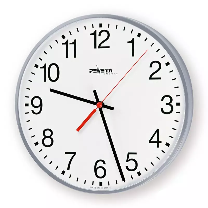 Wandklok DCF77 batterij 1,5 V Peweta 250 ø400 mm