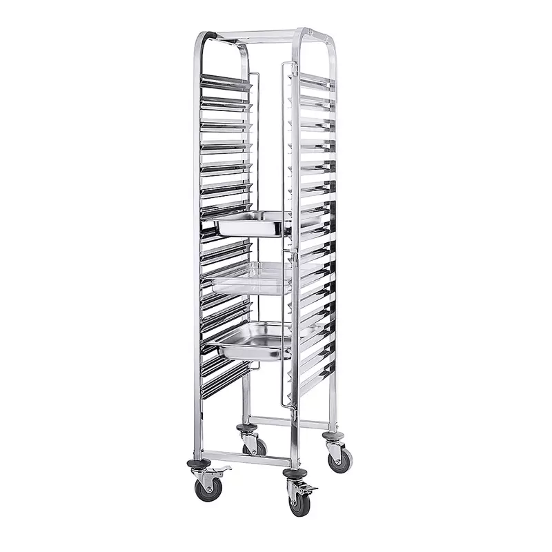 Gastronorm wagen RVS voor 15 1/1 bakken 65 mm