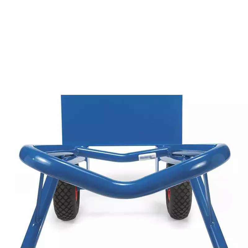 Steekwagen staal luchtbanden vast platform 300 kg blauw