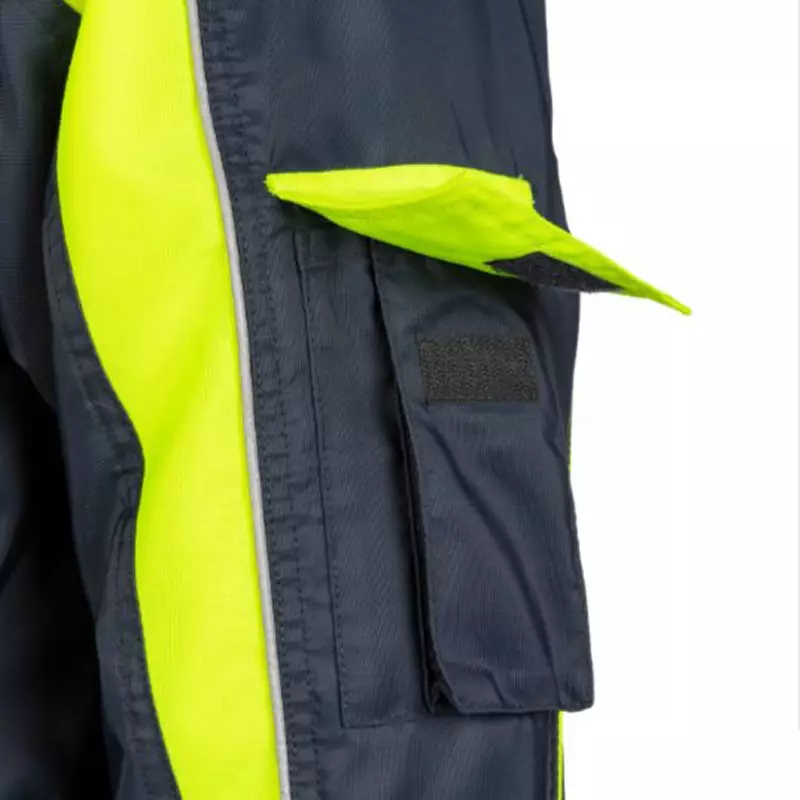 Sioen Nibas 3338A2PM1 diepvriesjas fluo geel-marineblauw
