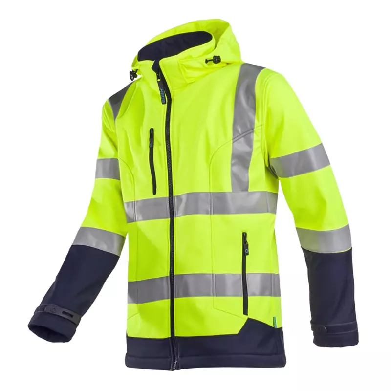 Sioen Fuller 9933A2TU1 jack softshell fluo geel/marineblauw