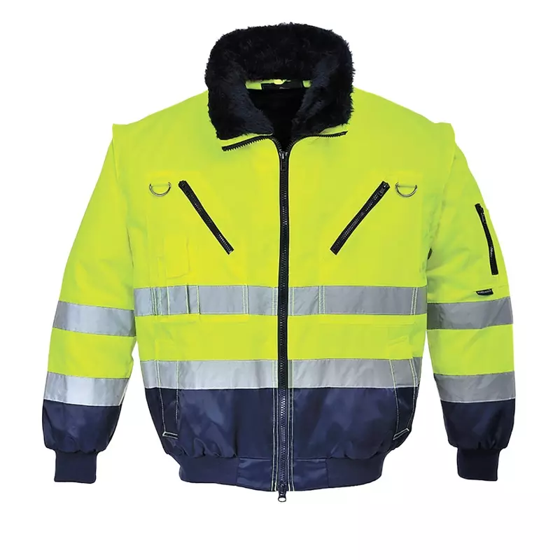 Portwest PJ50 Hi-Vis 3-in-1 pilotjack fluo geel/marineblauw