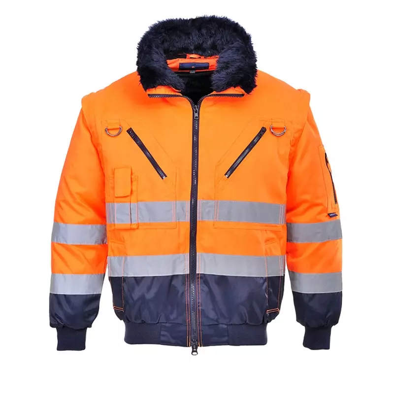 Portwest PJ50 Hi-Vis 3-in-1 pilotjack fluo oranje/marineblauw