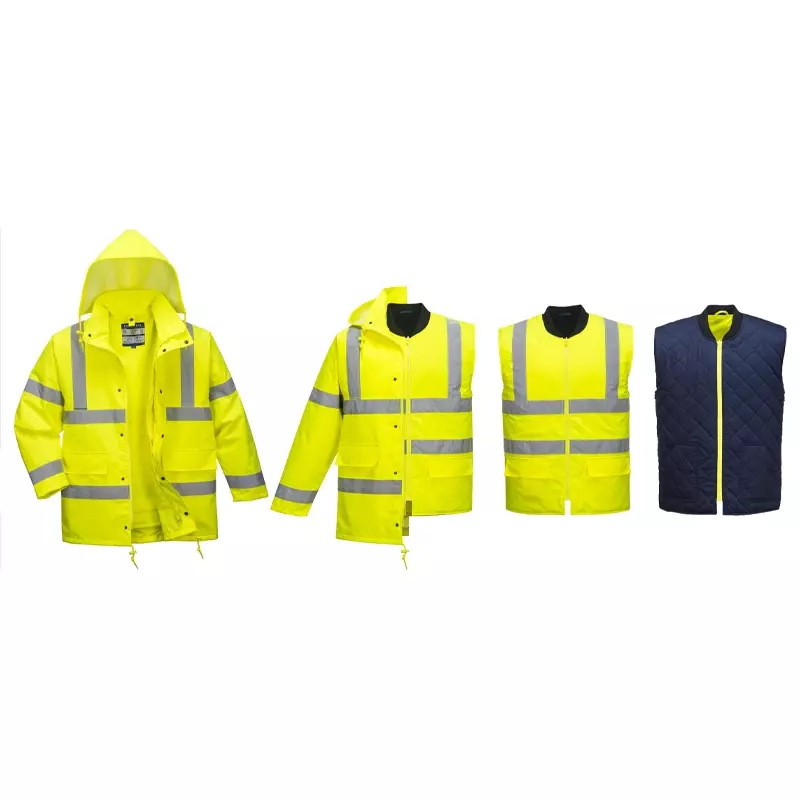 Portwest S468 Hi-Vis 4-in-1 verkeersjack met capuchon fluo geel