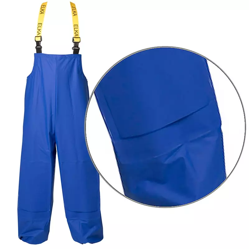Elka Amerikaanse regenoverall PVC met knievakken korenblauw