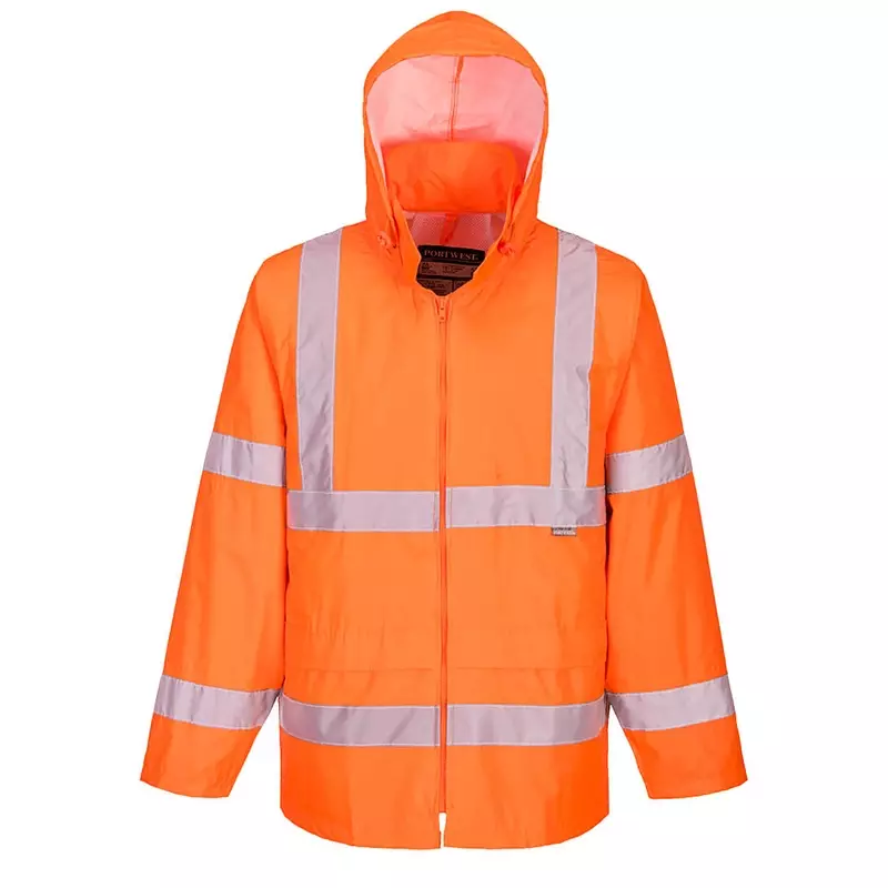 Portwest H440 Hi-Vis regenjas met capuchon fluo oranje