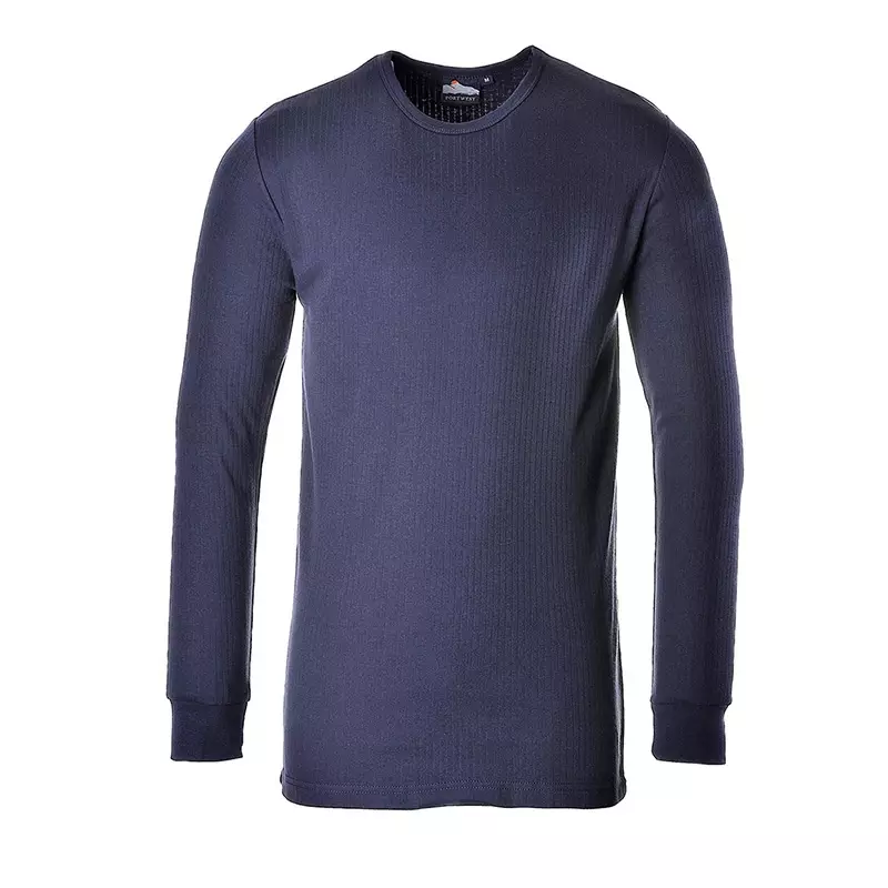 Portwest B123 thermisch T-shirt lange mouwen marineblauw
