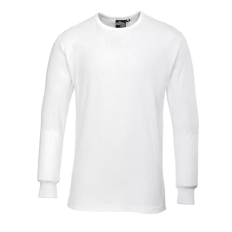Portwest B123 thermisch T-shirt lange mouwen wit