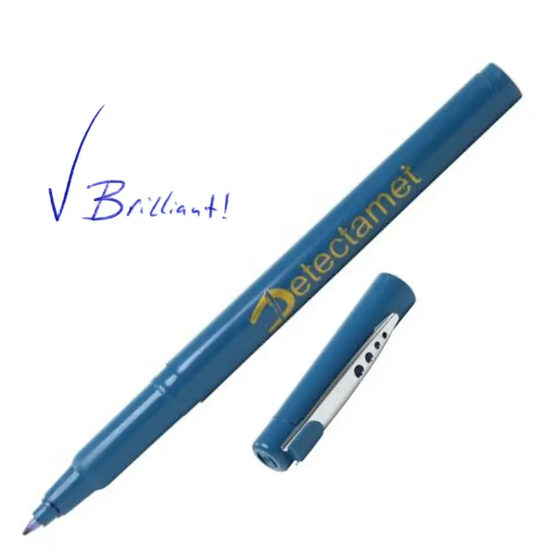 Detectamet permanente fineline marker detecteerbaar fijne punt inkt blauw