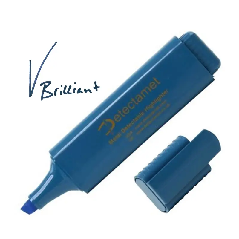 Detectamet markeerstift detecteerbaar fluorescerende inkt blauw