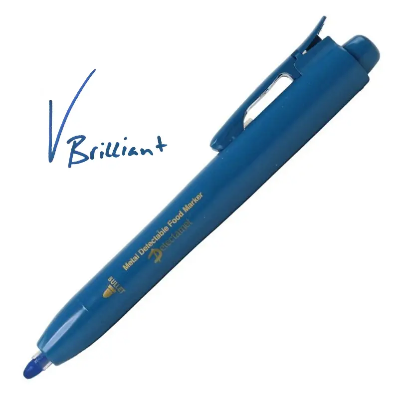 Detectamet vleesmarker detecteerbaar inklikbaar ronde punt inkt blauw