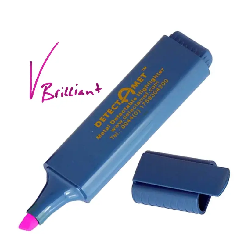 Detectamet markeerstiften detecteerbaar fluorescerende inkt set 5 stuks