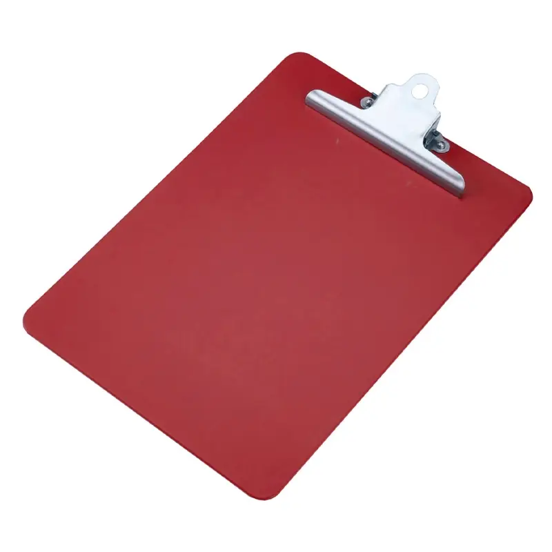 Detectamet klembord staand detecteerbaar PP zware clip RVS rood