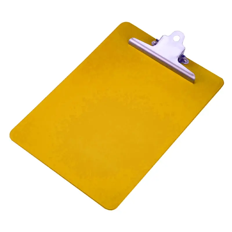 Detectamet klembord staand detecteerbaar PP zware clip RVS oranje
