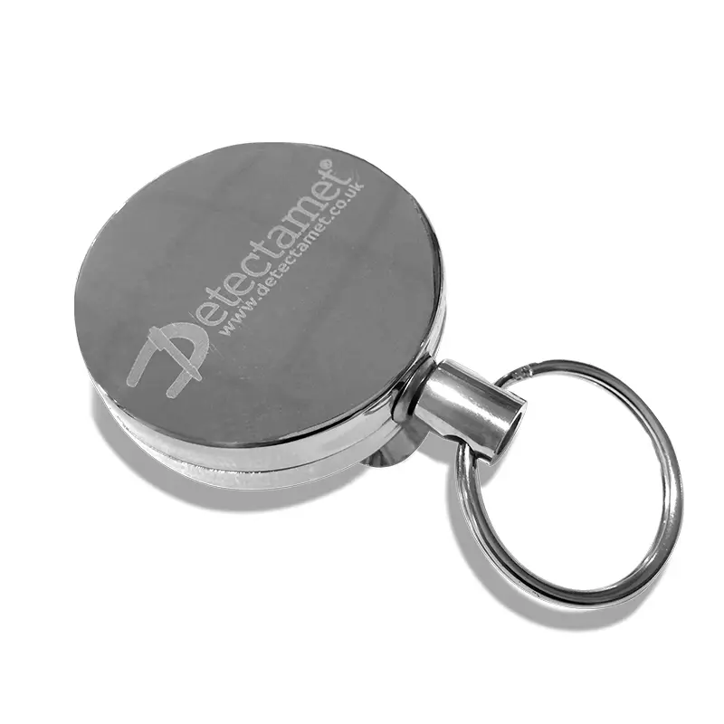 Detectamet sleutelhanger detecteerbaar uittrekbaar RVS nylon 70 cm
