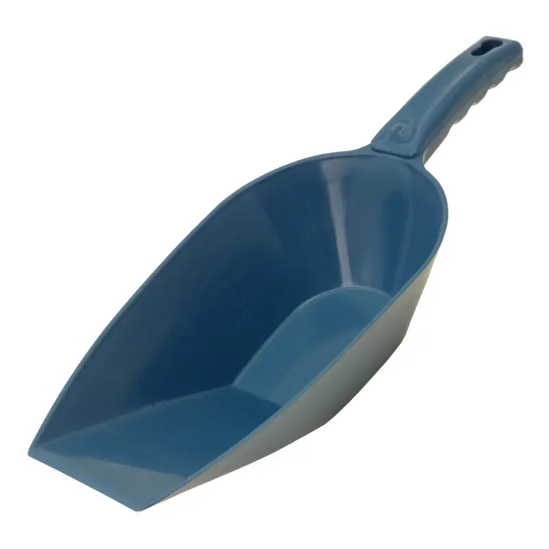 Handschep met vlakke bodem detecteerbaar blauw