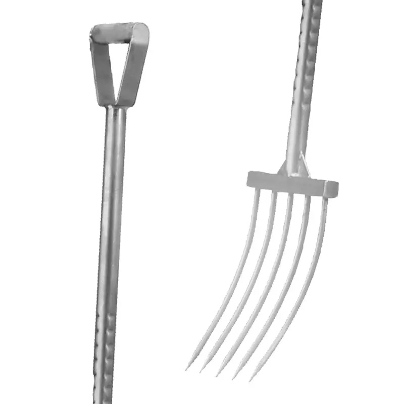 Riek RVS met D-greep steel 1080 mm