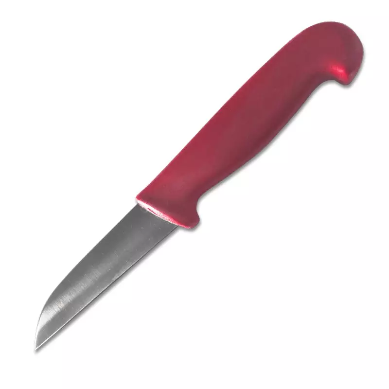 Groentemes detecteerbaar recht lemmet 9 cm rood